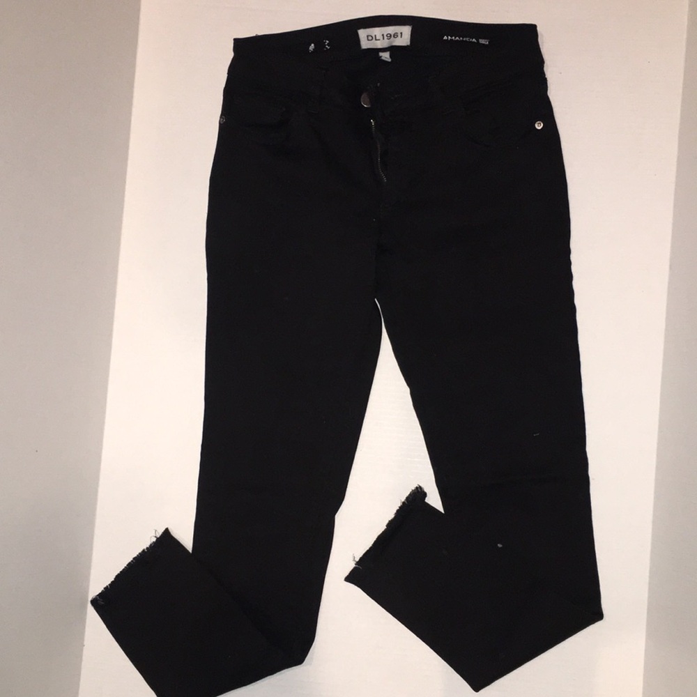 DL1961 Amanda Skinny Ankle Nightfall Black Jeans | Size 26